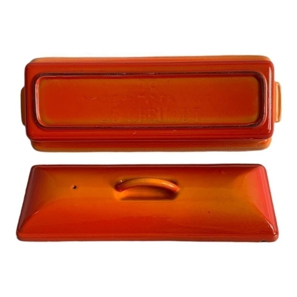 Le Creuset Cast Iron Terrine Casserole Baker Orange 1.5 Qt France Vintage - Picture 3 of 5